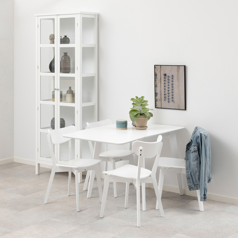 Florence Roxby 4 Seater Extending Square Dining Table White Image 9