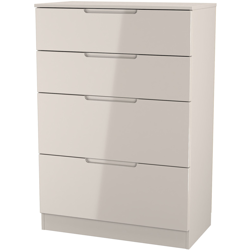 Crowndale Milan 4 Drawer Kashmir Gloss and Kashmir Deep Chest of Drawers Ready Assembled Image 2