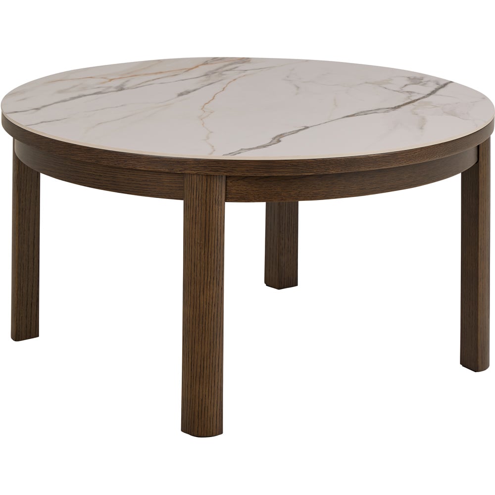 Florence Southampton Cream Ceramic Round Coffee Table Image 2