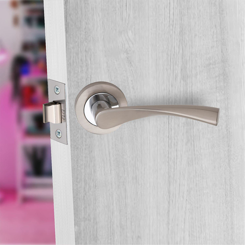 Golden Grace Dual Finish Astrid Latch Handles Set Image 2