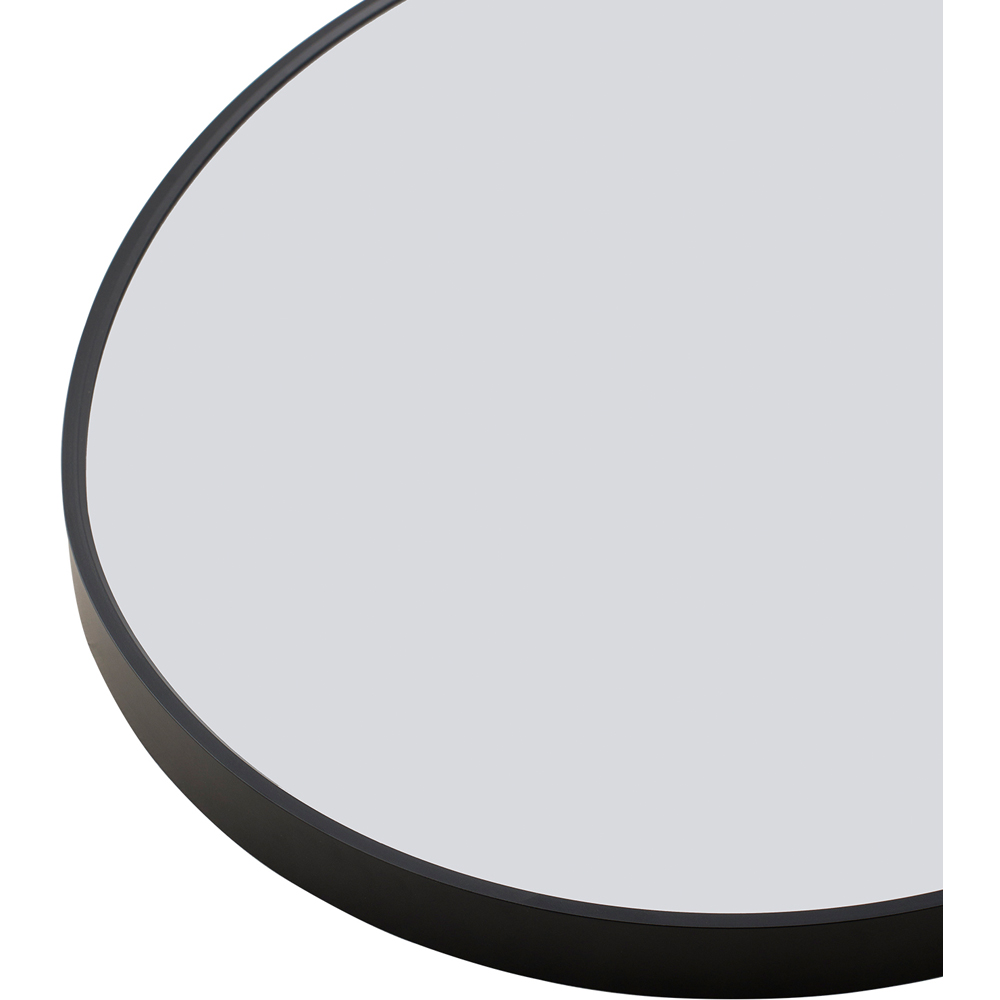 Living and Home Black Oval Aluminium Framed HD Float Glass Bathroom Mirror 40 x 60cm Image 5