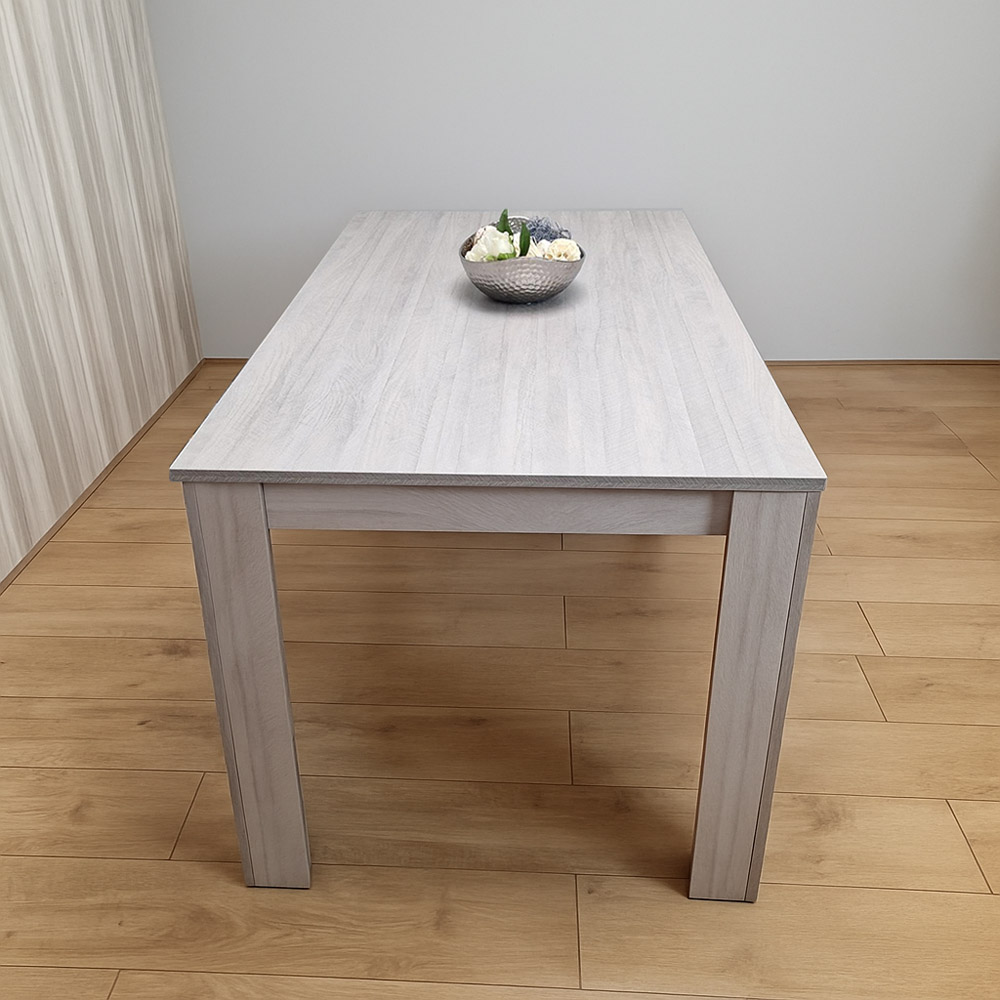 Kosy Koala 4 Seater Wooden Faux Leather Dining Set Oak Effect and Cream Image 4