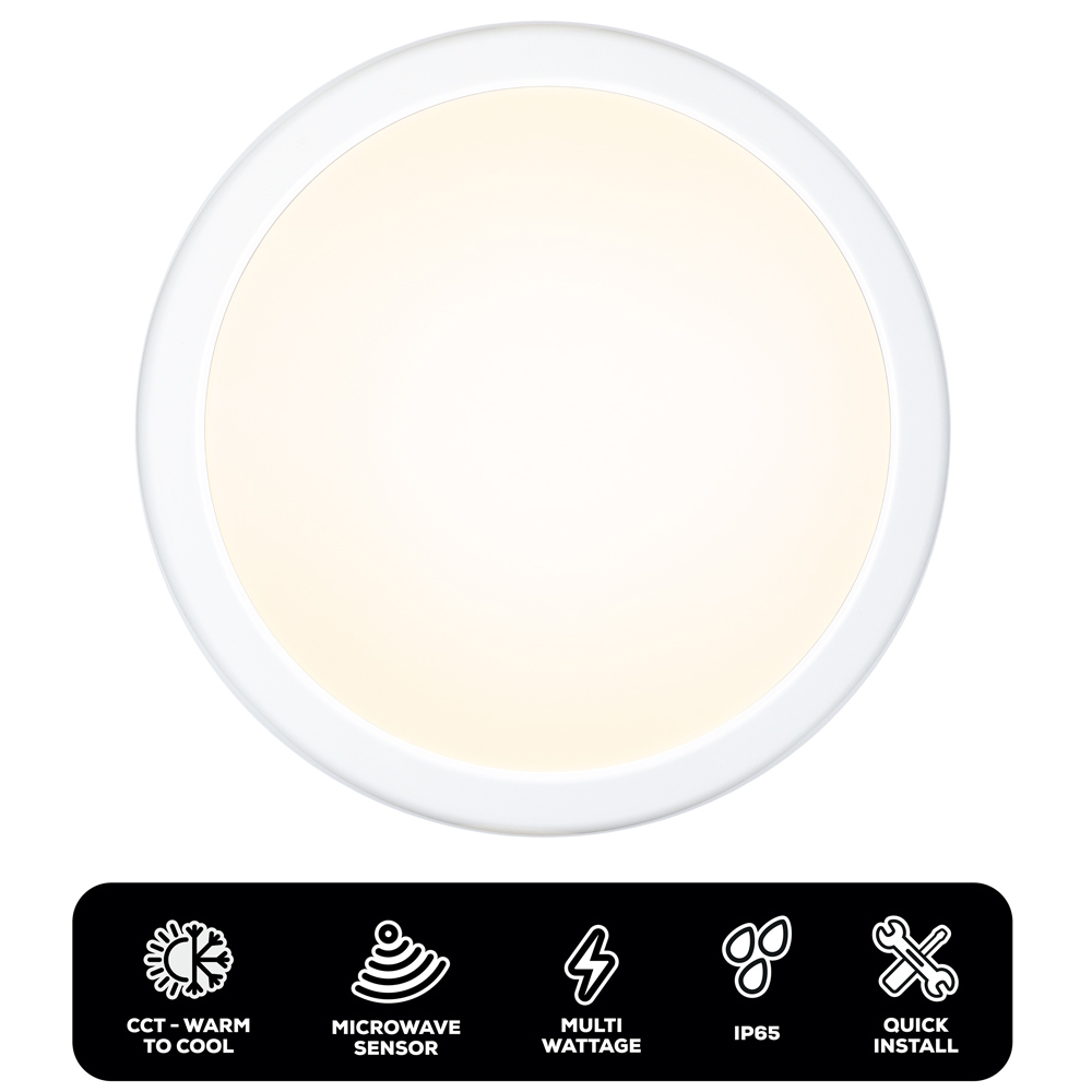 TCP Microwave Sensor Bulkhead Wall and Ceiling Light Image 8