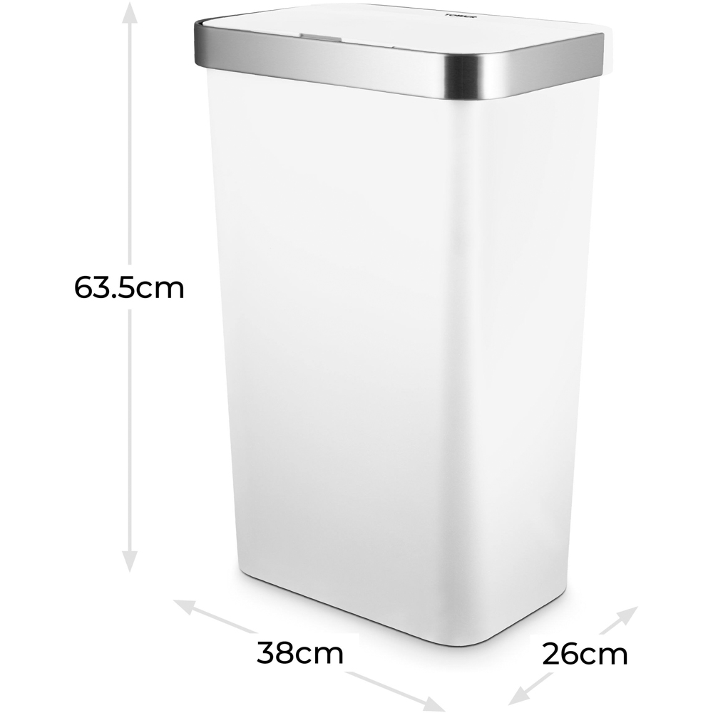 Tower Rectangular White Bin ABS Sensor 50L Image 8
