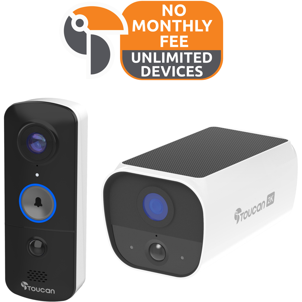 Toucan V3 Wireless Doorbell with S5 Solar Powered Wireless Camera Image 4