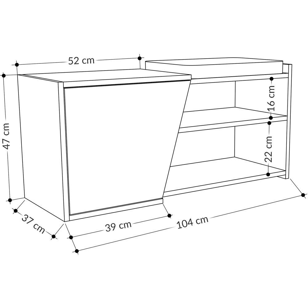 Decortie Fiona Oak Entryway Shoe Bench Storage Image 5
