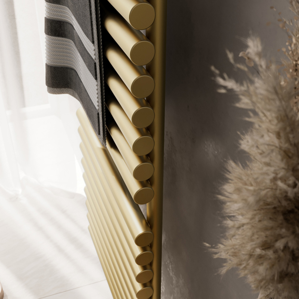 Terma Rolo Towel 3454BTU Brass Heated Towel Rail 1800 x 520mm Image 6