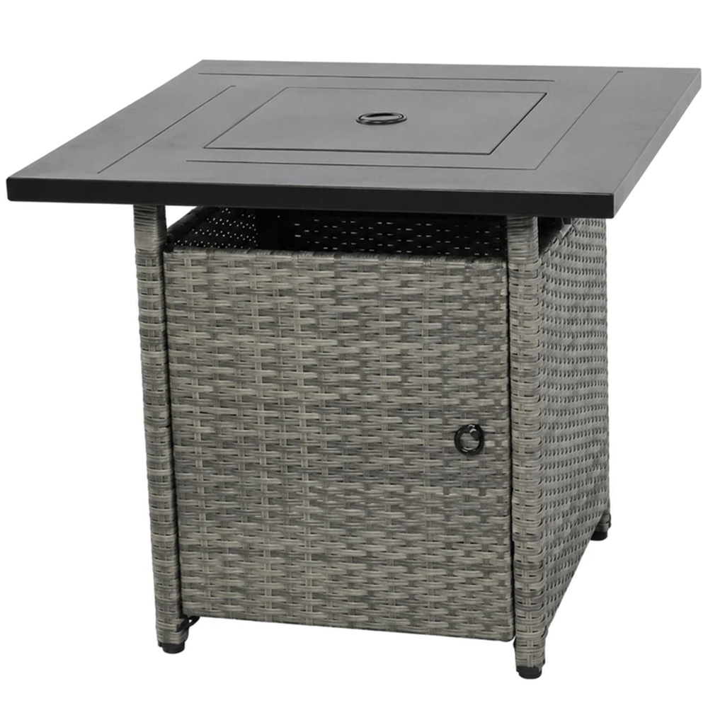 Outdoor Living Ascot 5 Seater Grey Rattan Fire Pit Garden Set Image 5
