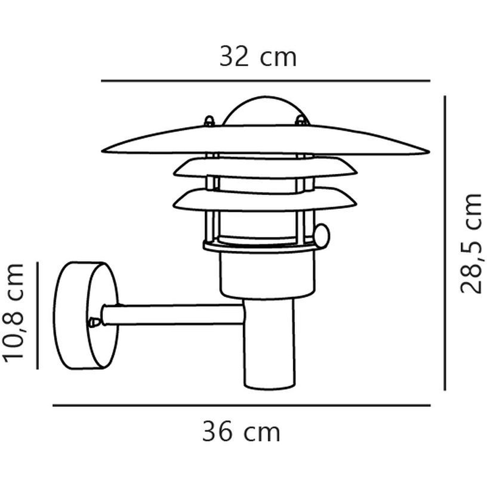 Nordlux Lonstrup 32 Galvanized Outdoor Sensor Wall Light Image 4