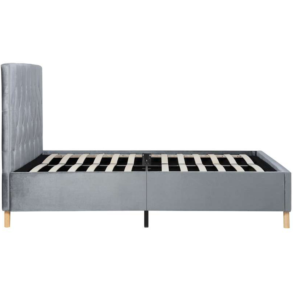 Loxley King Size Grey Fabric Bed Image 6