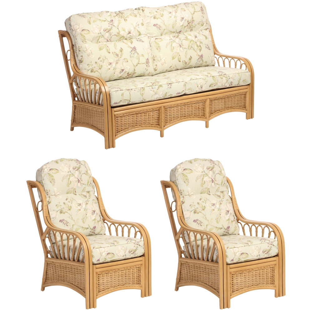 Desser Furniture Vale 3 Seater Light Oak Lily Suite Image 2