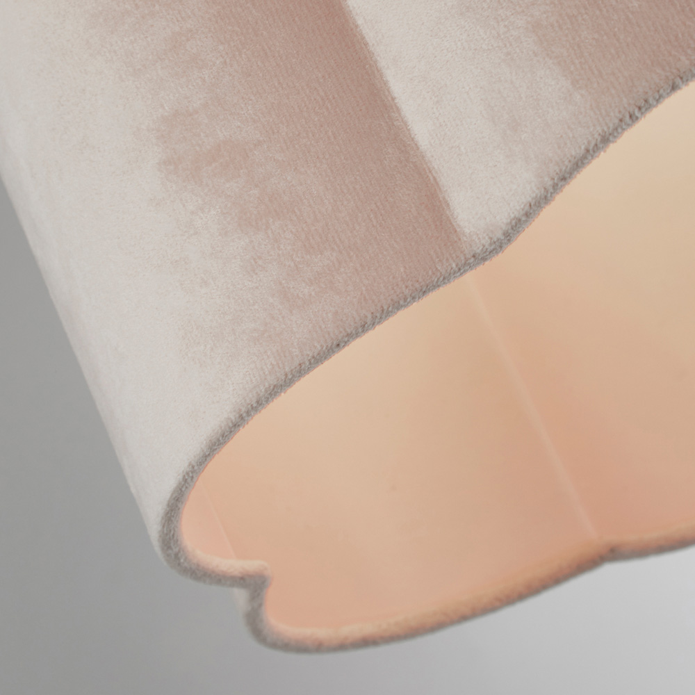 Lighting Collection Blush Scallop Shade Image 4
