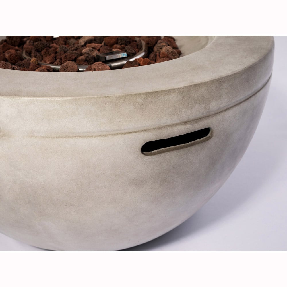 MDA Designs Tabiti Light Stone Propane Outdoor Firepit Image 8