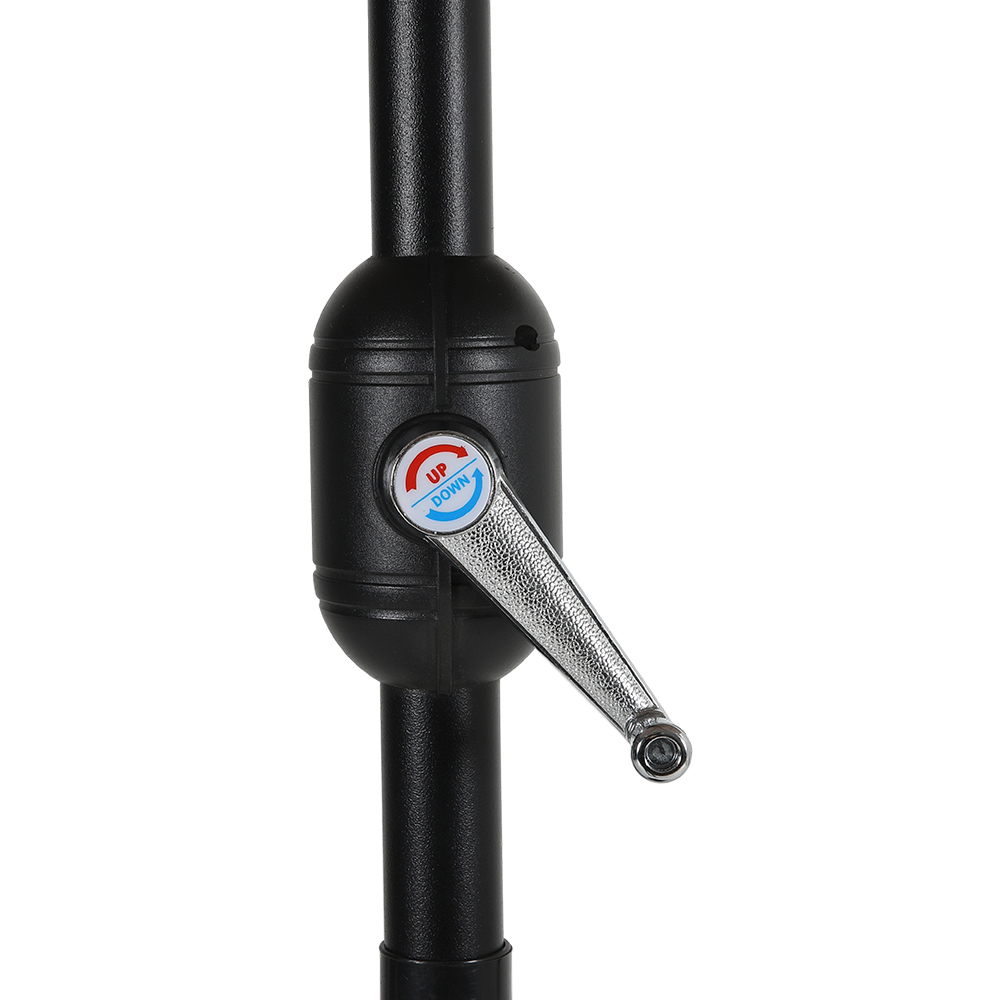 Living and Home Light Grey 3 Tier Crank and Tilt Parasol with Weave Cement Base 3m Image 4