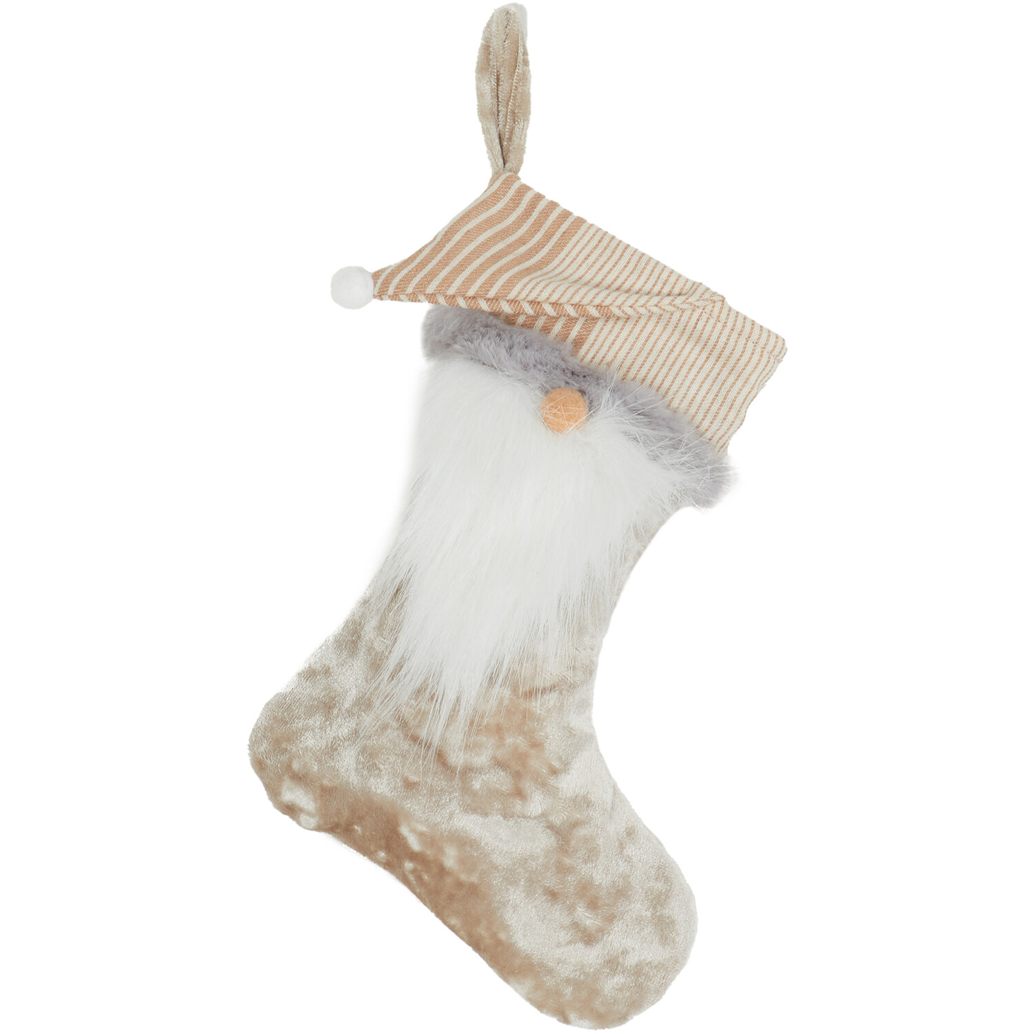Hanging Mini Gonk Stocking Tree Decoration - Neutral Image 3