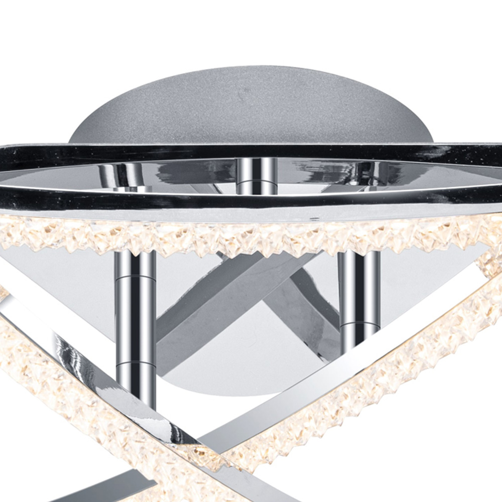 Cosylyte Samford 3 Light Beaded Chrome LED Flush Ceiling Light Image 5