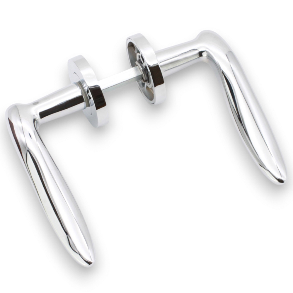 Spira Brass Senza Polished Chrome Lever Door Handle 2 Pack Image 3