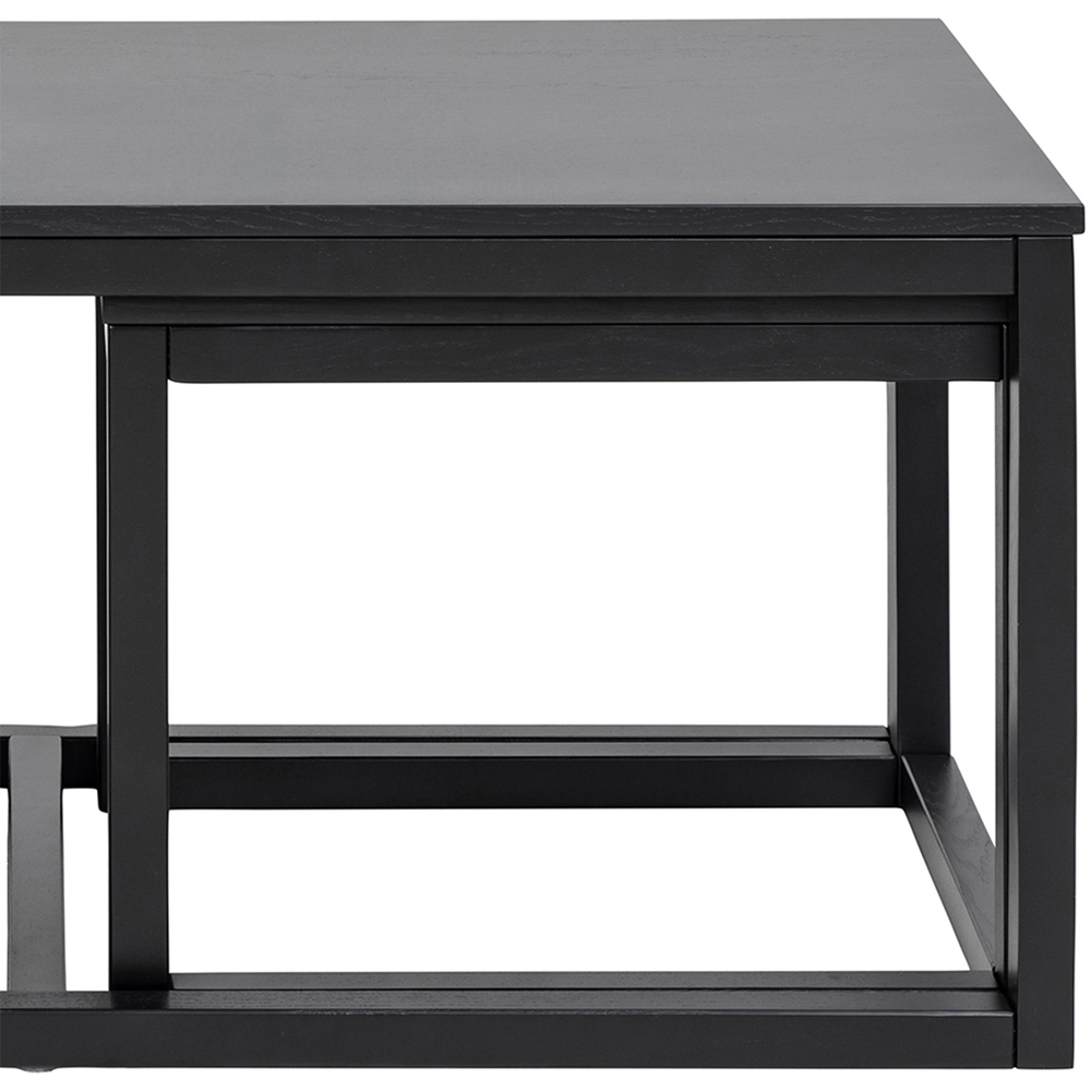 Florence Cornus Matt Black Nest of Tables Set of 3 Image 6