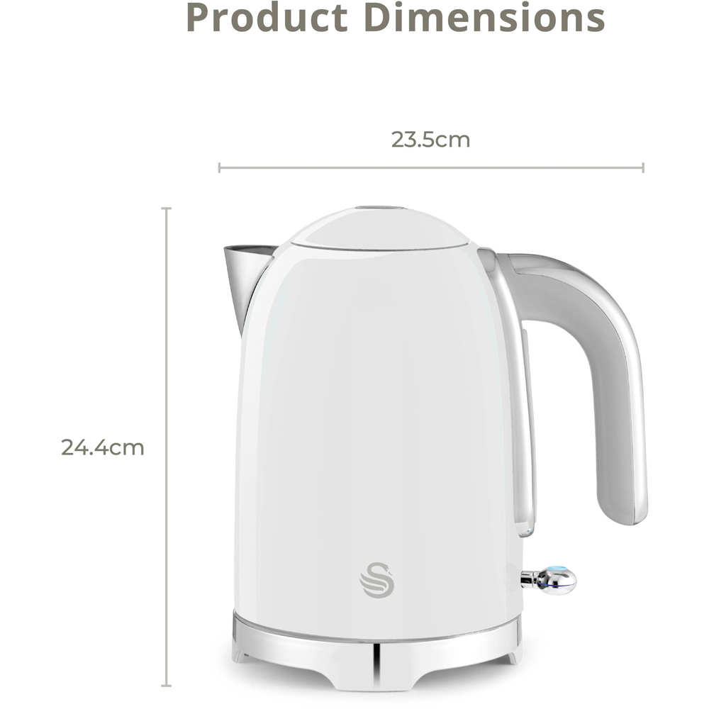 Swan Solace White Rapid Boil 1.7L Jug Kettle Image 9