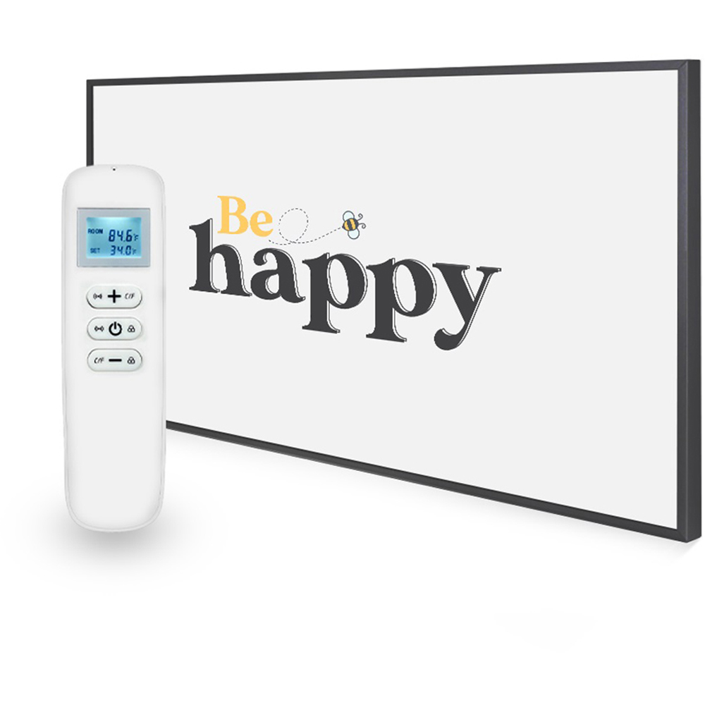 Mirrorstone Nexus 580W Be Happy Quote Wi-Fi Infrared Heating Panel 595 x 995mm Image 3