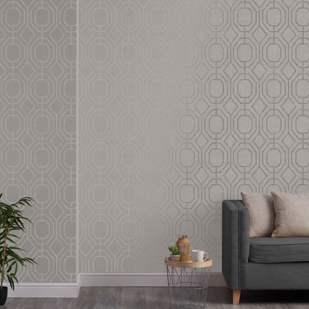 Superfresco Easy Luxe Geo Champagne Wallpaper Image 4