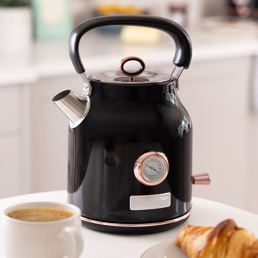 Charles Bentley Black and Rose Gold 1.7L Kettle Image 2