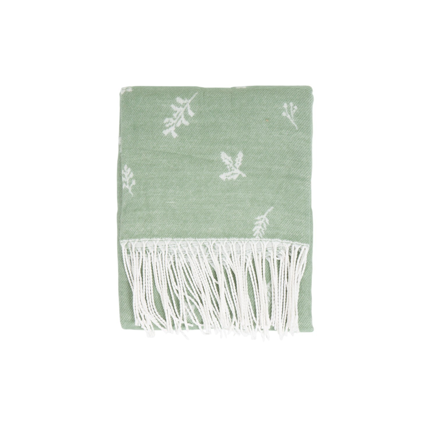 Foliage Woven Throw Green Image 3