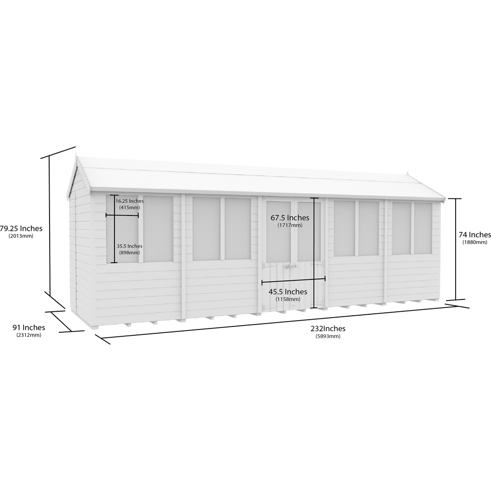 DIY Sheds 20 x 8ft Tongue and Groove Timber Apex Summerhouse Image 9