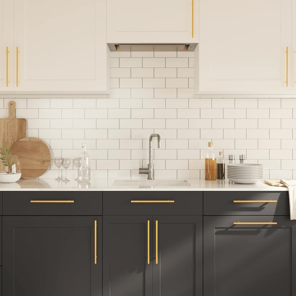 Wallplus Gold Stainless Steel Standard T-Shaped Cabinet Handle 25.6cm 5 Pack Image 8