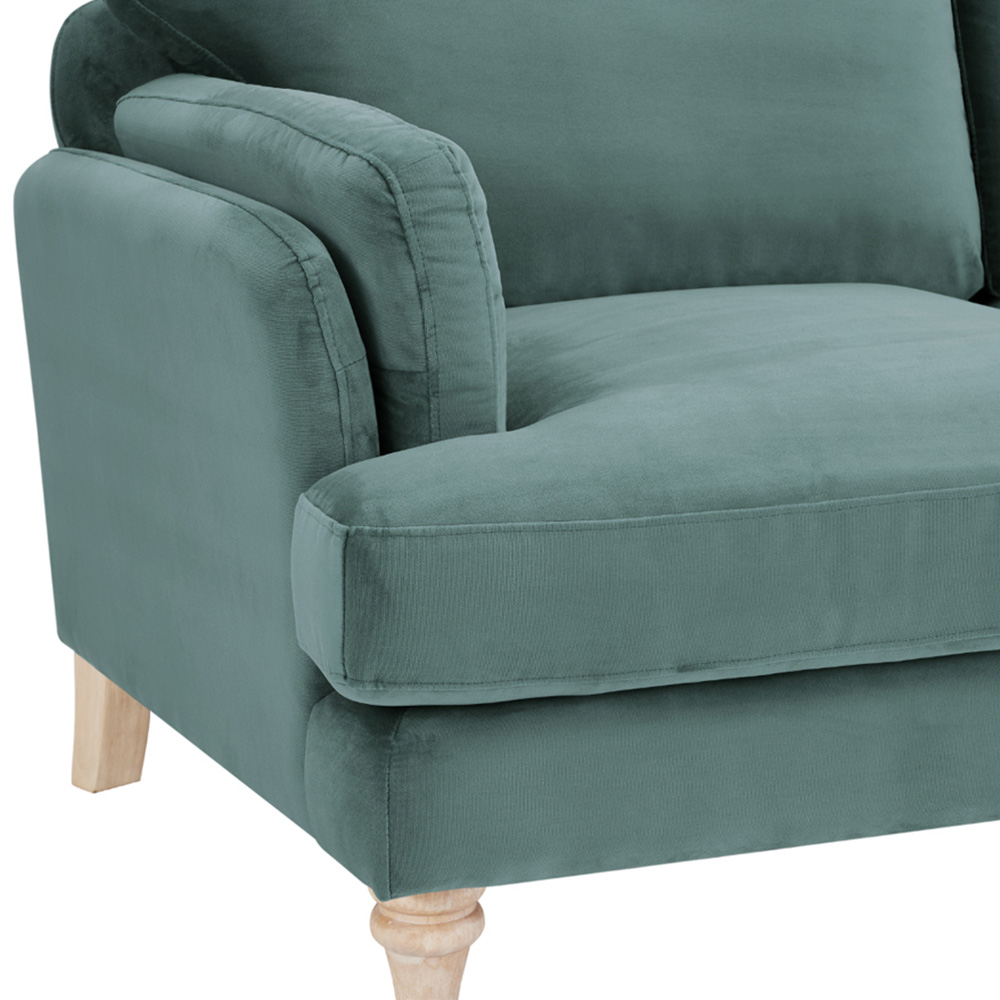Home Detail Regent 2 Seater Teal Velvet Sofa Image 6