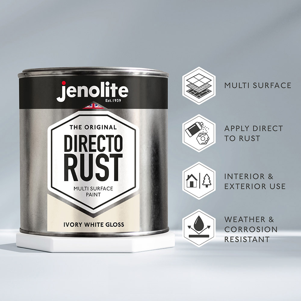 Jenolite Directorust Ivory White Gloss 1L Image 6