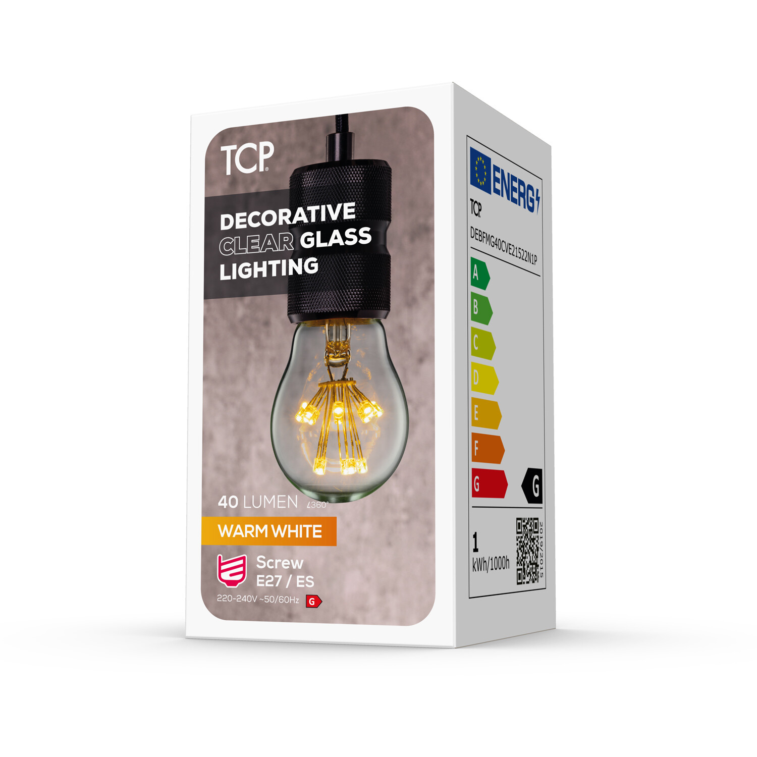 TCP Decorative Filament 40L E27 Bulb Warm White Image 3