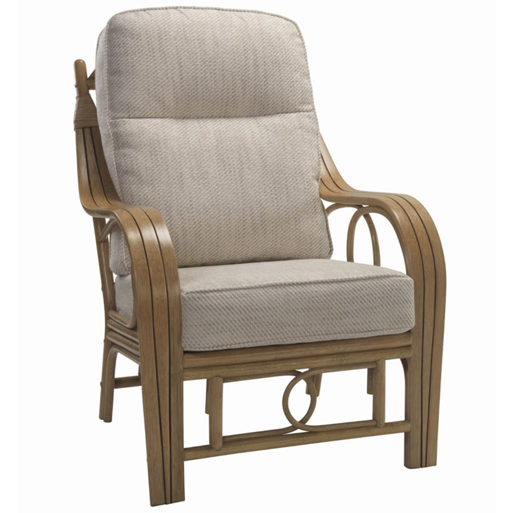 Desser Furniture Madrid Light Oak Natural Rattan Armchair Image 2