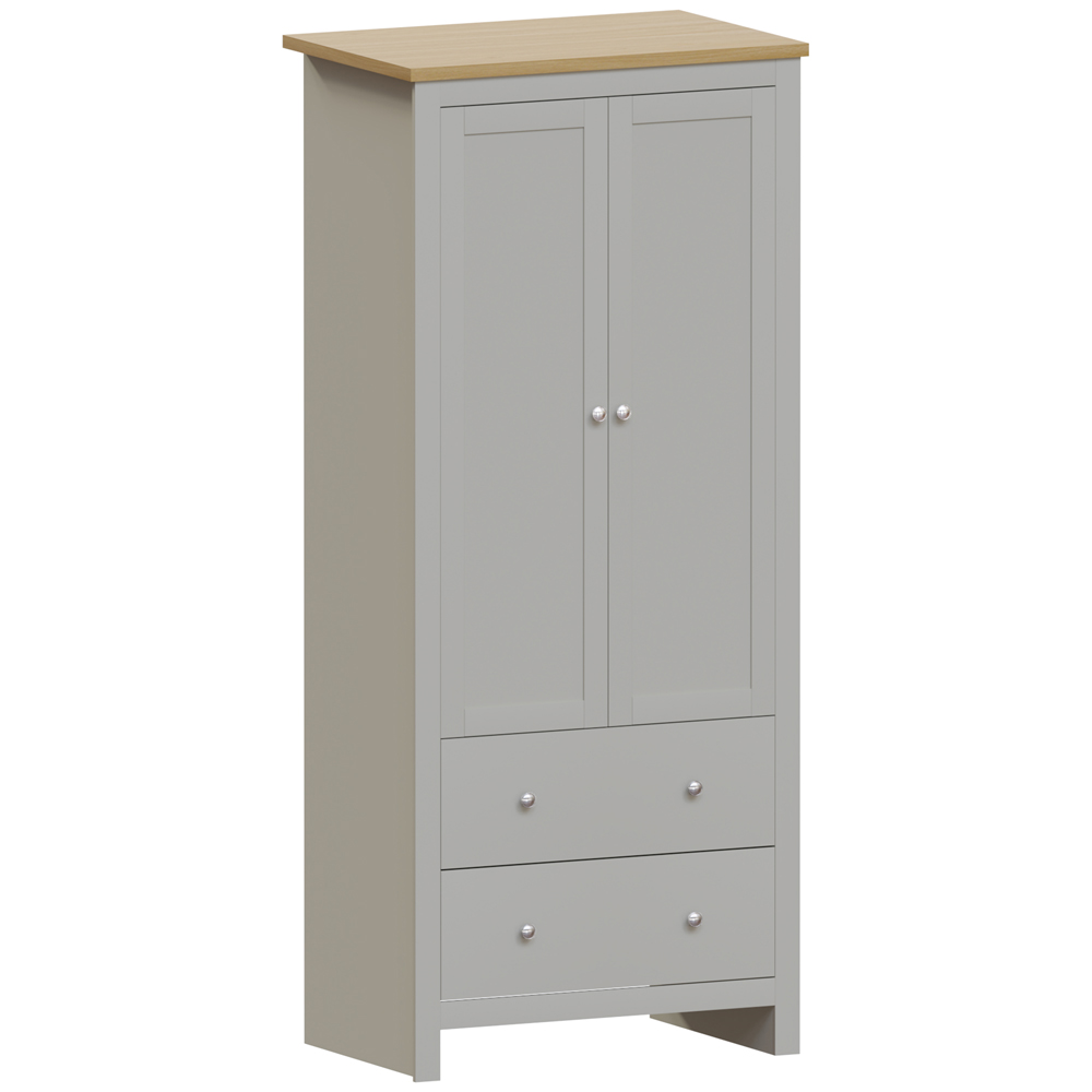Vida Designs Arlington 2 Door 2 Drawer Grey Wardrobe Image 2