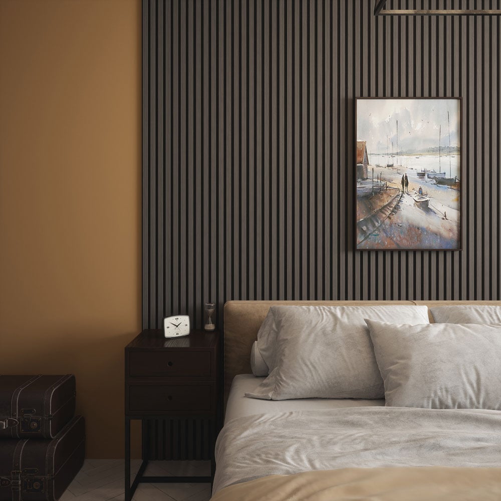 Kraus Easy Living Alder Grey Acoustic Slat Wall Panel 240 x 60cm Image 5