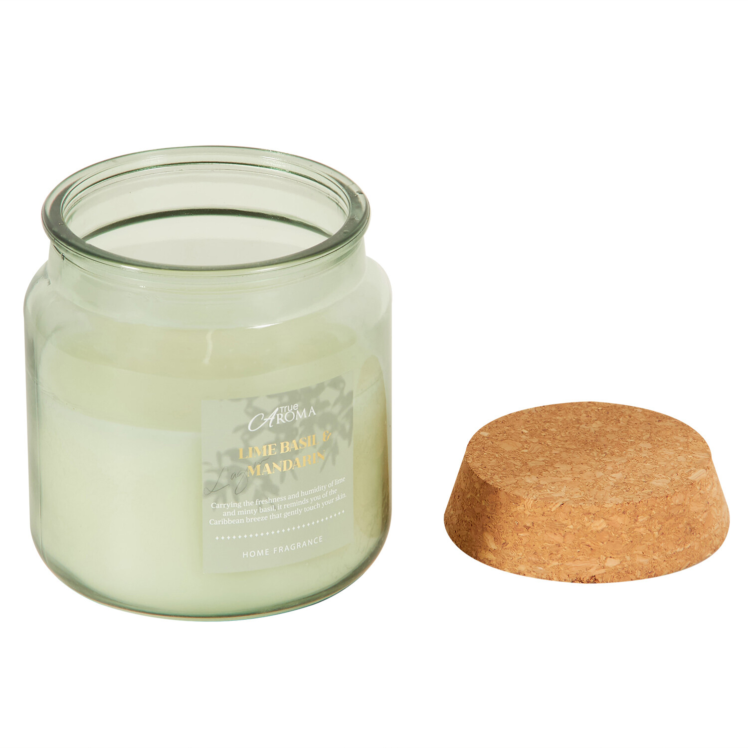 Glass Jar Candle with Cork Lid Image 4