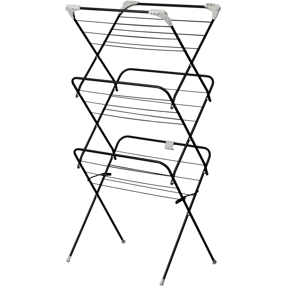 Addis 3 Tier Airer - Black and Grey Image 1