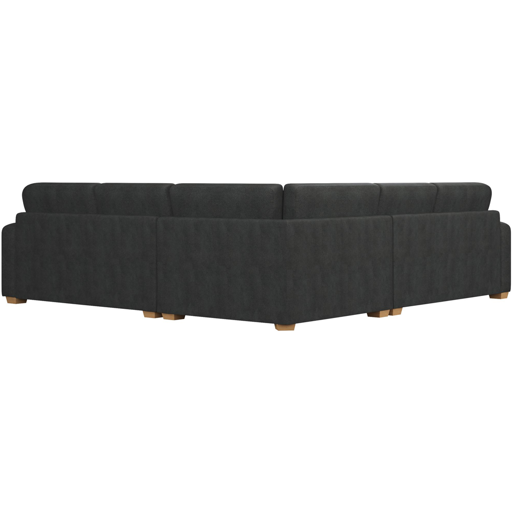 Theadford 4 Seater Steel Plush Velvet Fixed Back Corner Sofa Image 4