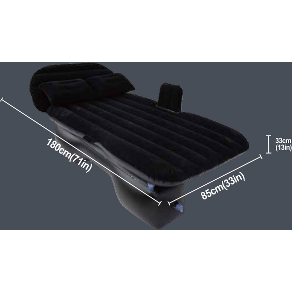 Car Travel Flocked Airbed Set Black Image 6