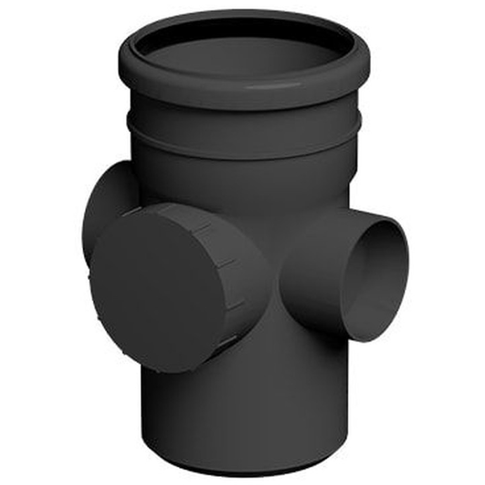 FloPlast Industrial Xtraflo Hopper Downpipe Kit with Access Pipe Black 110mm Image 7