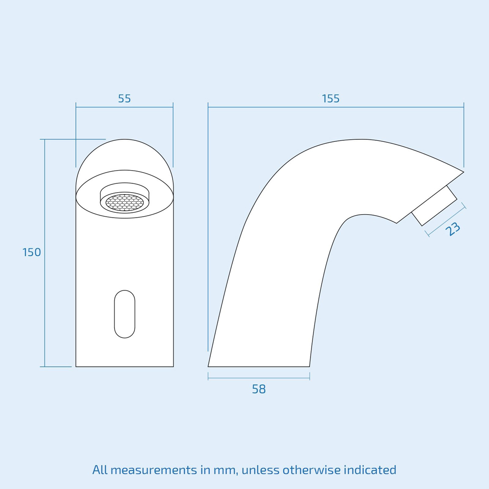 Nes Home Oslo Chrome Infra-Red Sensor Basin Mixer Tap Image 3