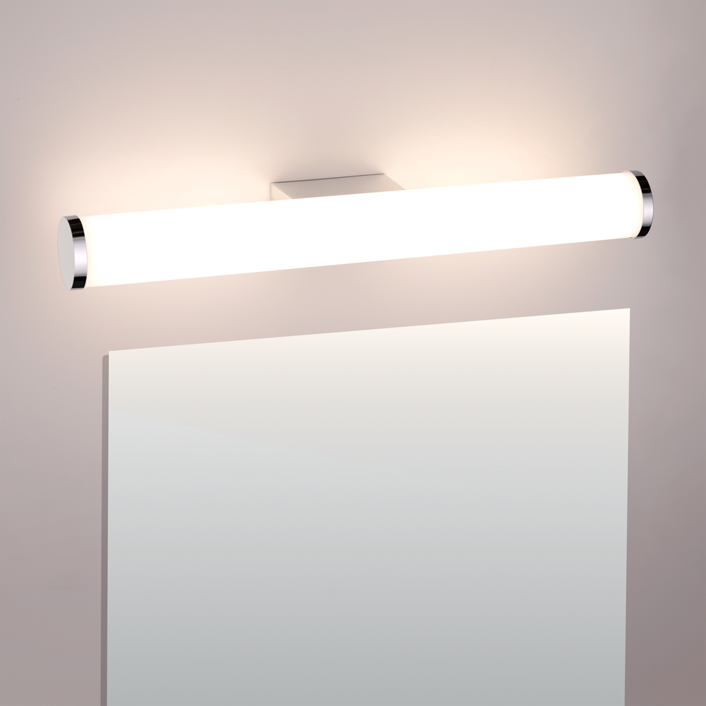TCP White Tubular Mirror Bathroom Wall Light 400mm 8W Image 5