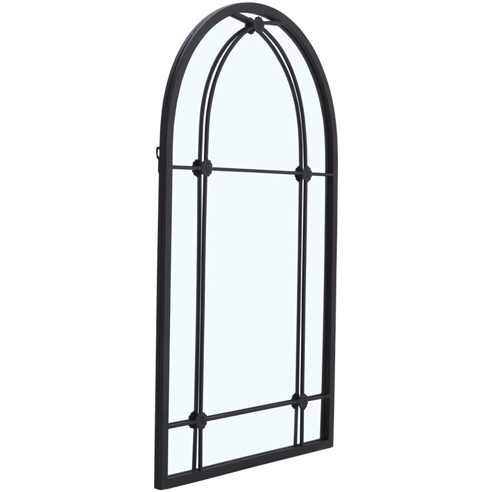 Living and Home Arched Metal Window Mirror 60 x 100cm Image 4