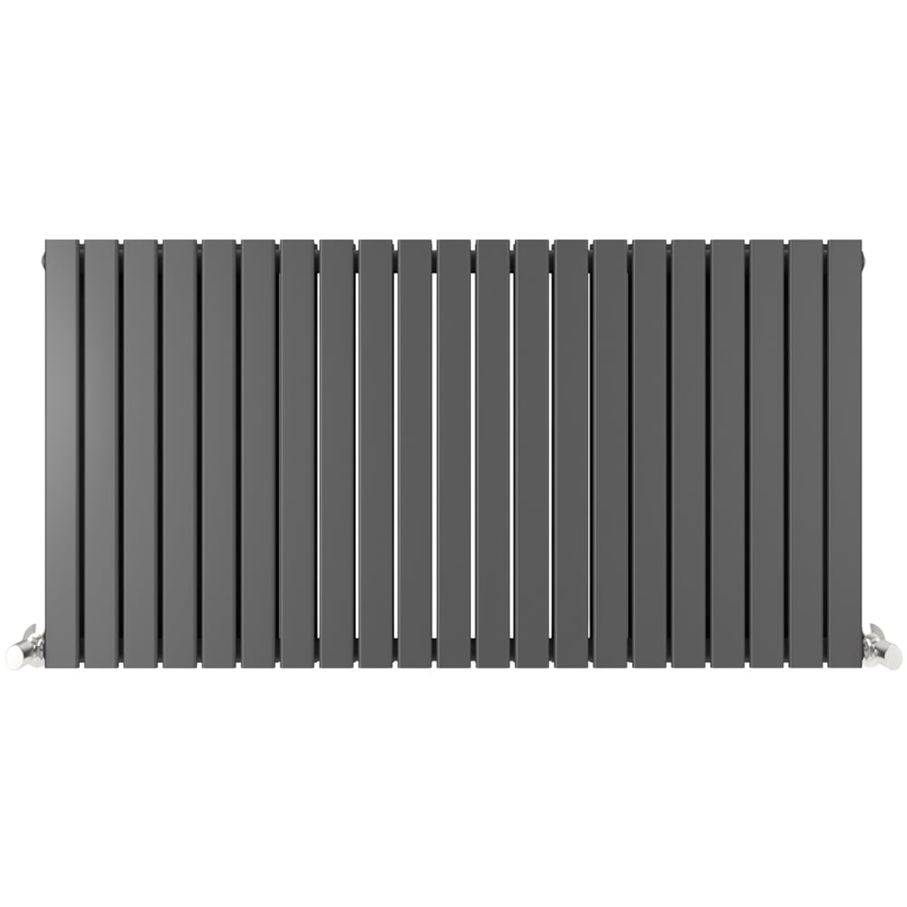 Anthracite 9454 BTU Double Flat Panel Vertical Column Radiator 600 x 1428mm Image 3