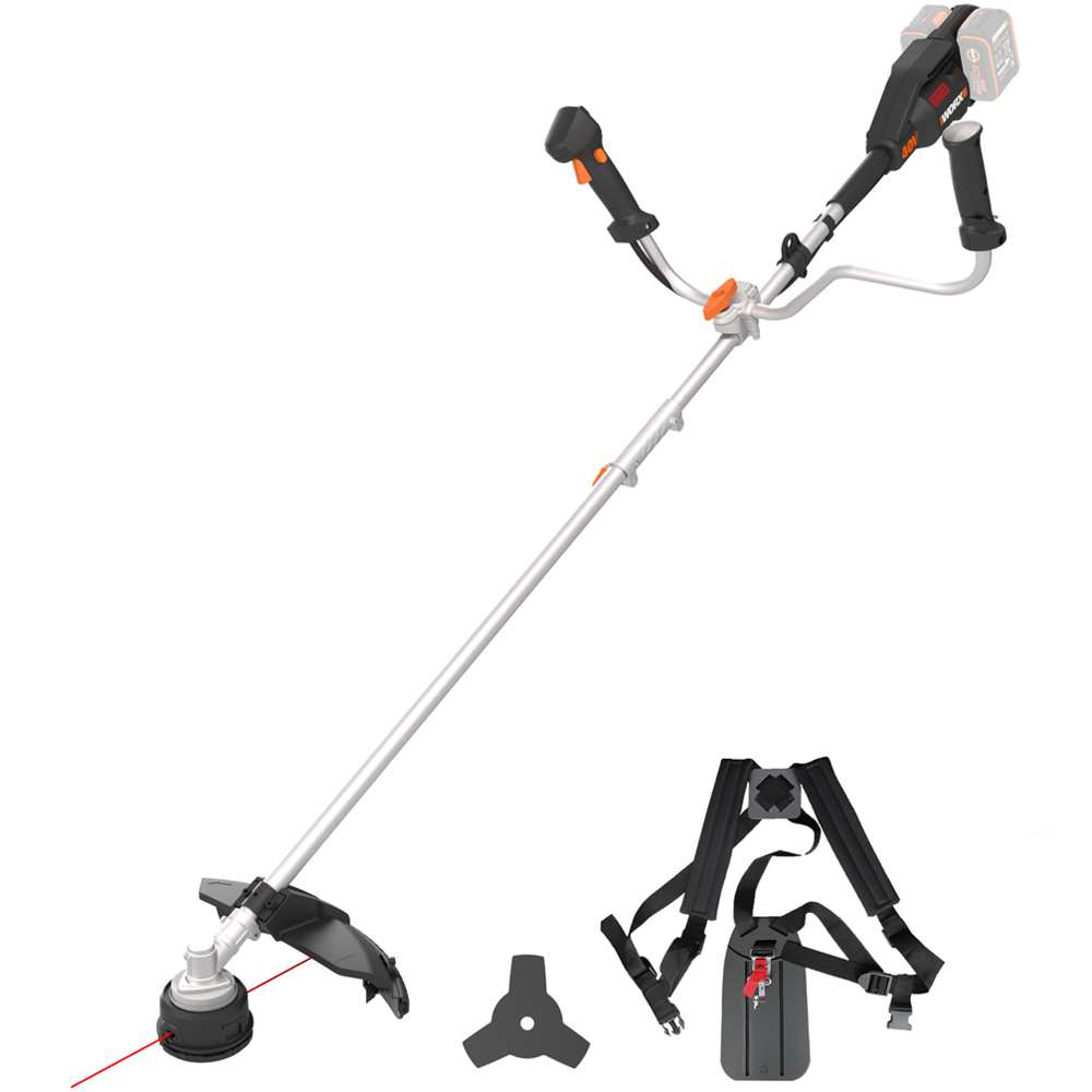 Worx WG084E.9 40V 38cm Petrol Cordless Brushless Brush Cutter Image 2