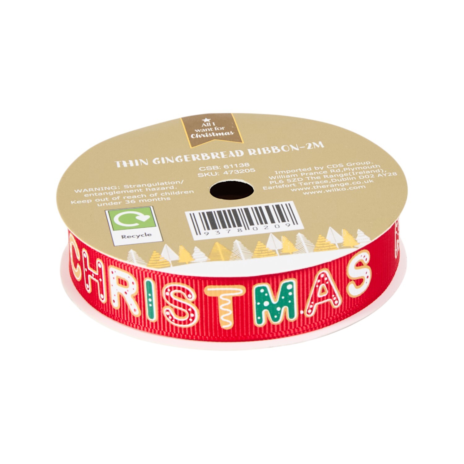 Thin Gingerbread Ribbon Image 5