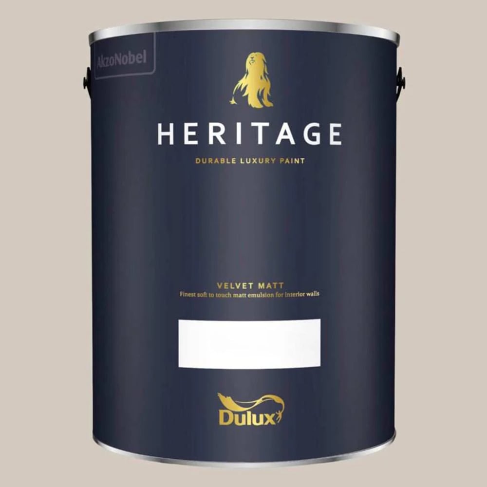 Dulux Heritage Walls and Ceilings Pale Walnut Velvet Matt Emulsion Paint 5L Image 2