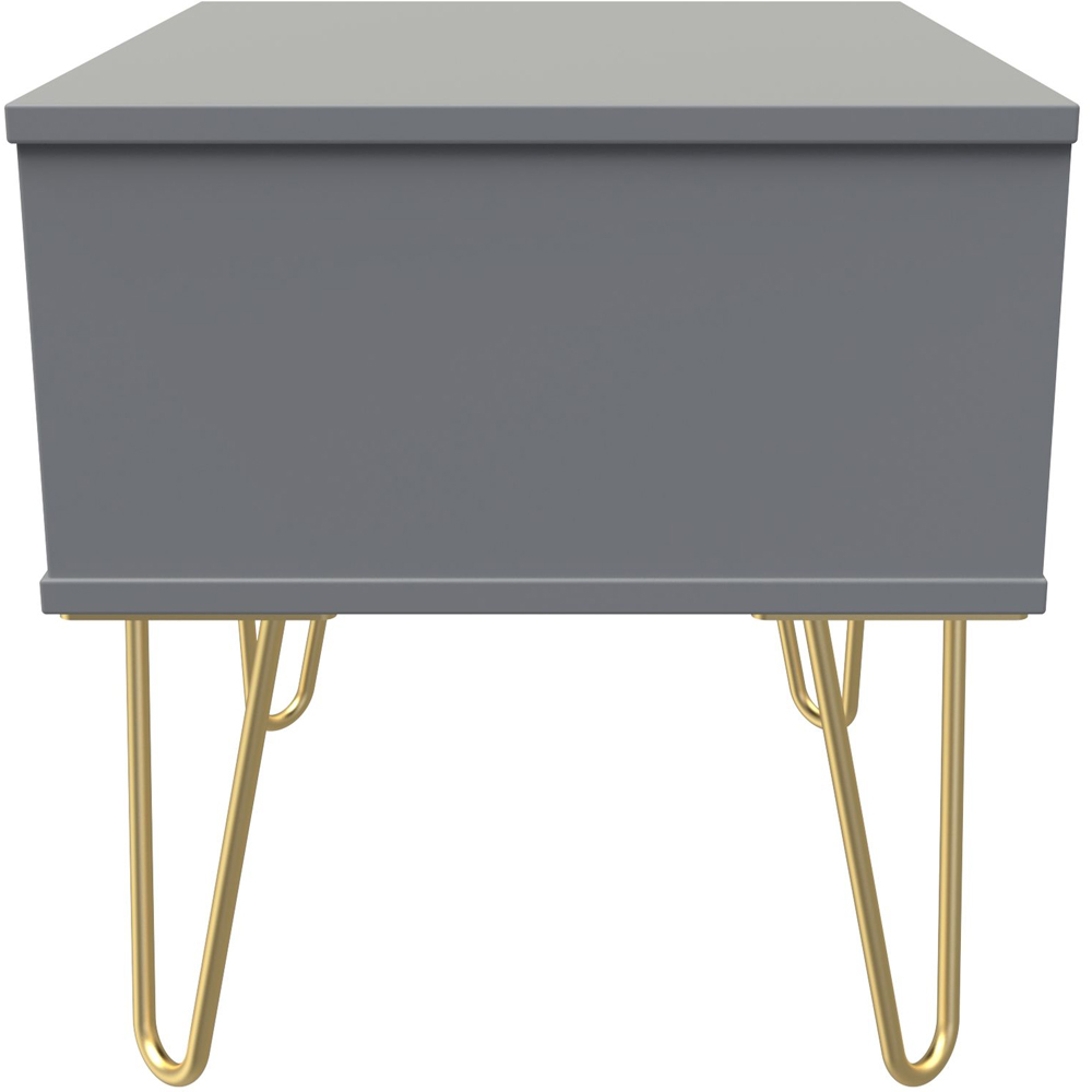 Crowndale Single Drawer Dusk Grey Bedside Table Image 4