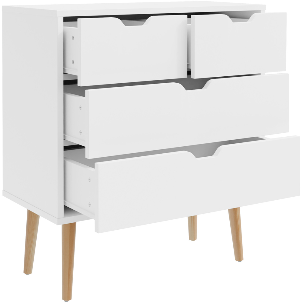 GFW Nyborg 4 Drawer White Chest of Drawers Image 4