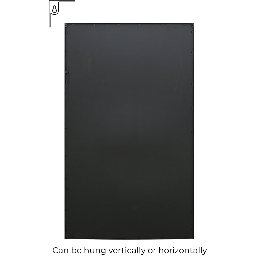 MirrorOutlet The Genestra Black Contemporary Wall and Leaner Garden Mirror 200 x 120cm Image 4